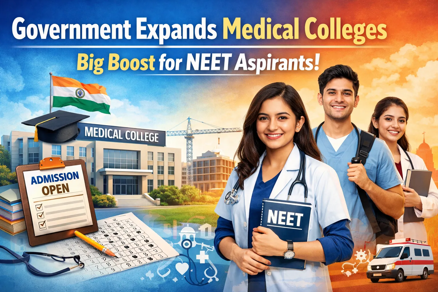 Government Expands Medical Colleges Across India, Huge Opportunity for NEET Aspirants